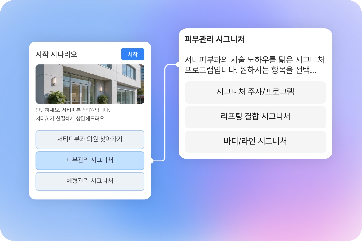 커스텀 상담봇 시나리오 설정 예시